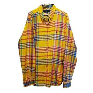 RALPH LAUREN Plaid Shirt Primary Colors XXL